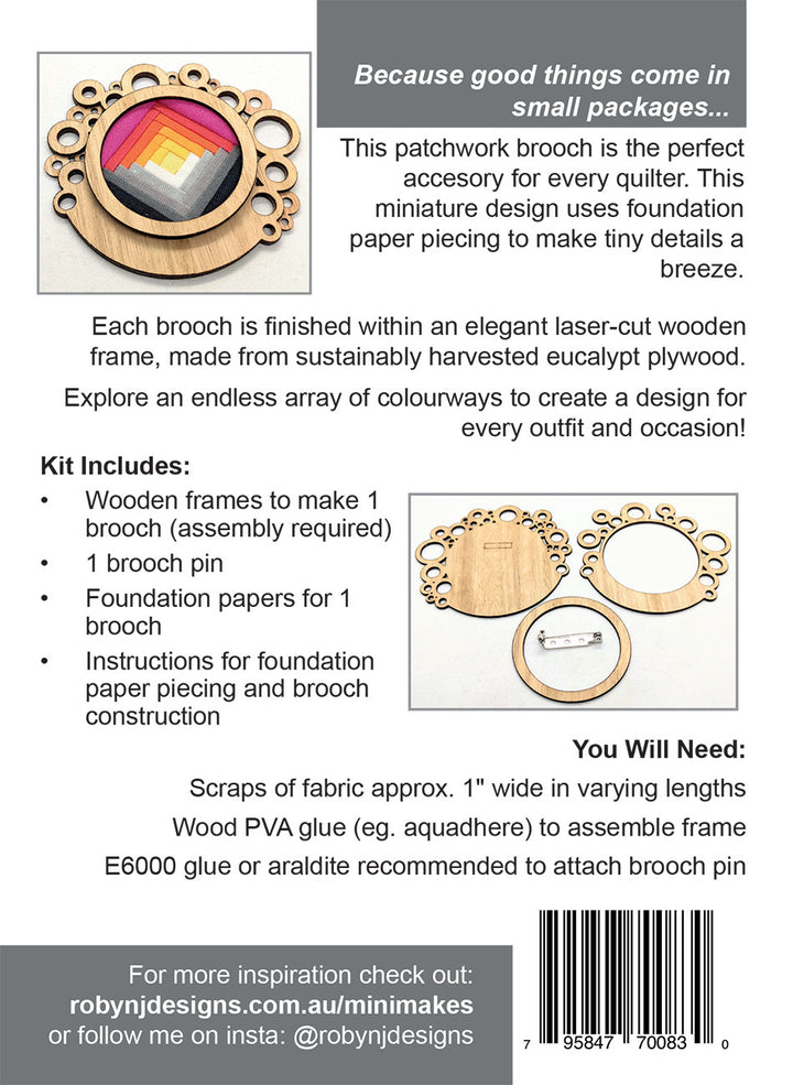 2013EU_1 Patchwork brooch kit details