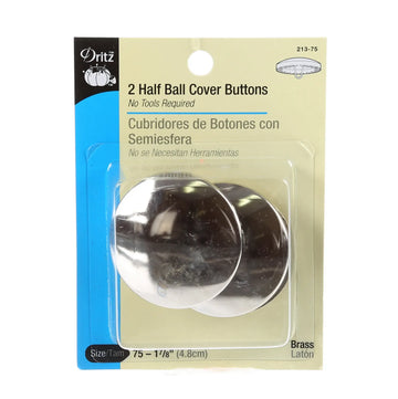 Button Cover Half Ball Size 75 - 1-7/8in, 2pcs Button Cover Half Ball Size 75 - 1-7/8in, 2pcs