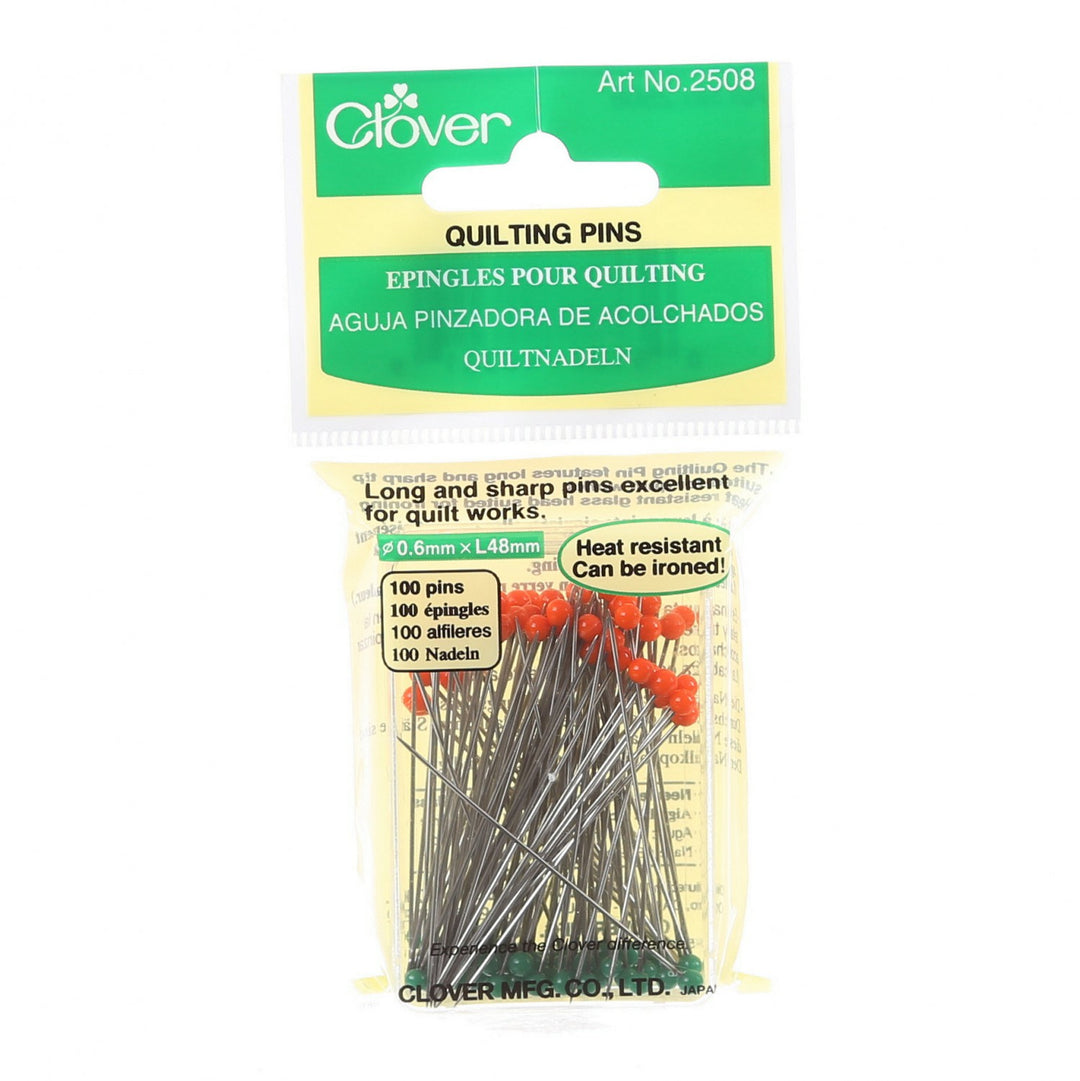 Clover Glasshead Quilting Pins (1-7/8in)