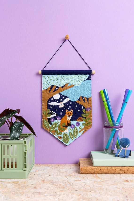 Woodland Pennant Felt Craft Kit by Hawthorn Handmade