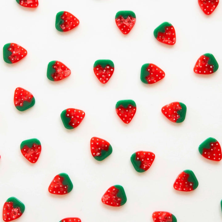 Strawberry Small 5/8" Buttons by Sarah Hearts, 10pcs