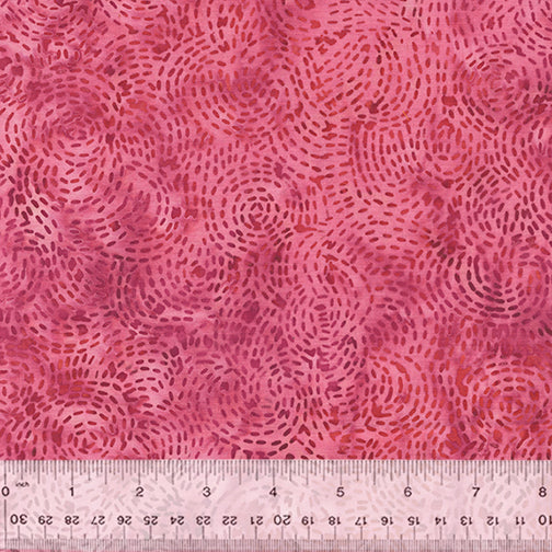 Batiks By Anthology, Plum Fizz, Stitches in Pink