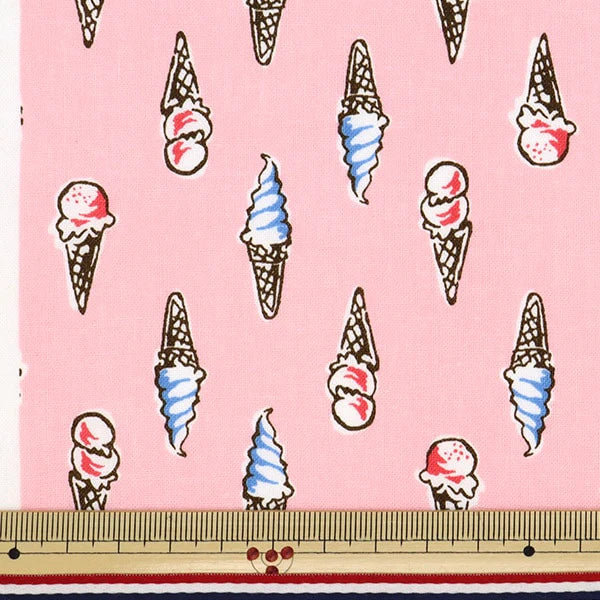 Fabric Made in Japan - Ice Cream, Pink