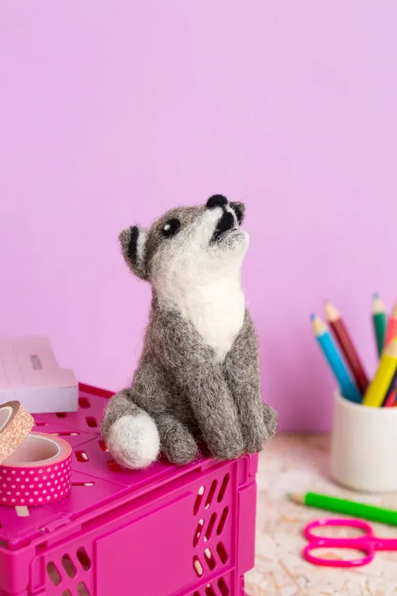 Wolf Cub Mini Needle Felting Kit by Hawthorn Handmade