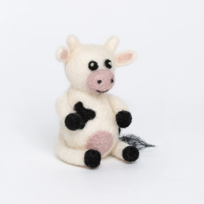 Cow Mini Needle Felting Kit by Hawthorn Handmade