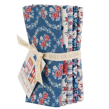 Village Life by Tilda - Fat Quarter Bundle, Blue Fabric Village Life by Tilda - Fat Quarter Bundle, Blue Fabric