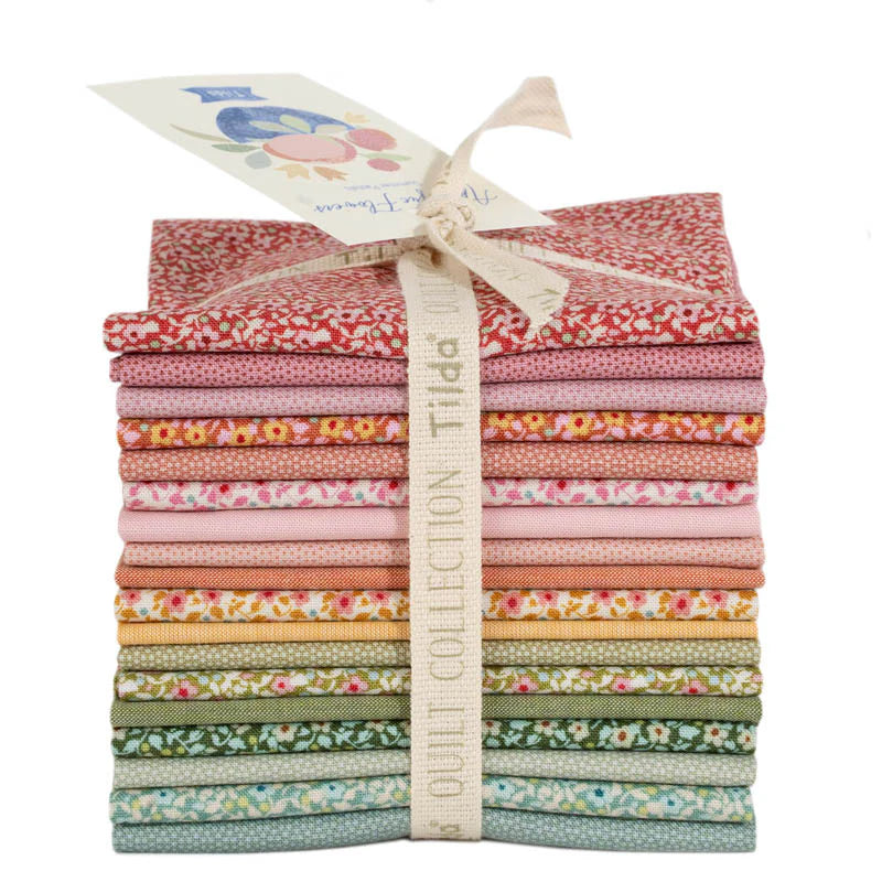 Tilda Something Blue Applique Flower Fat Eighth Bundle