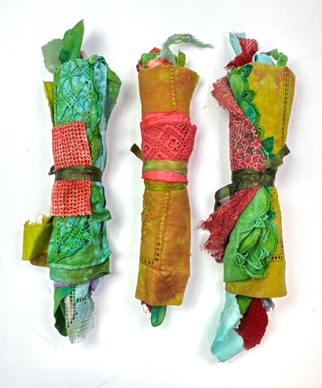 Watermelon & Plums Inspiration Pack (hand dyed fabrics & textiles)