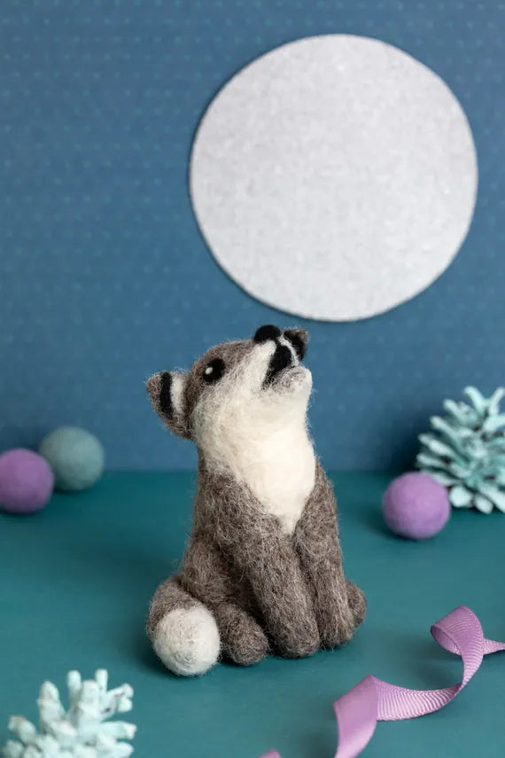 Wolf Cub Mini Needle Felting Kit by Hawthorn Handmade