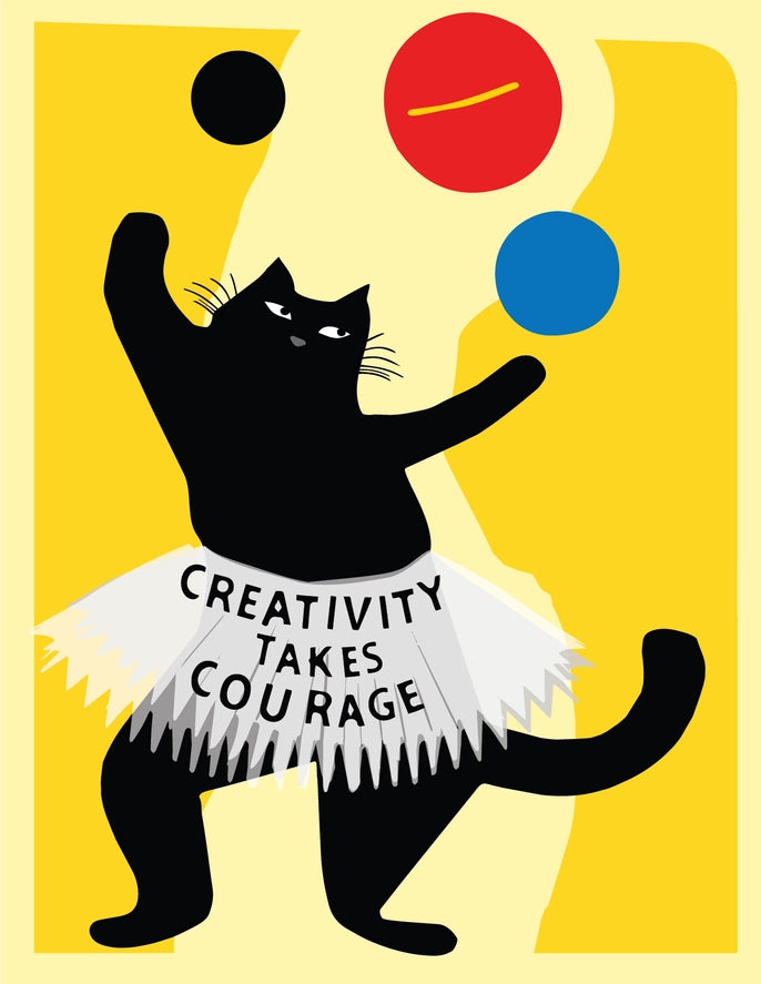 Creativity Takes Courage Postcard, 3pcs