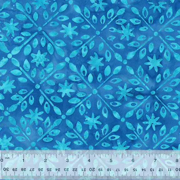 JDJ Beach Day Batik - Lattice, Blue