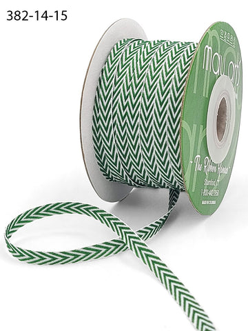 Green chevron ribbon roll 382-14-15