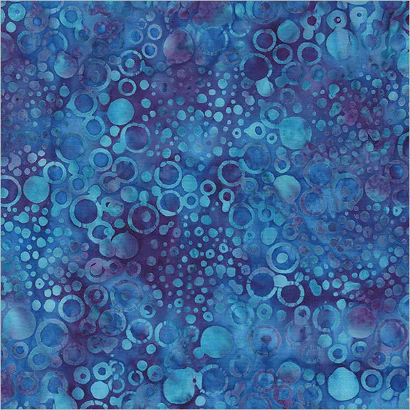 Blueberry Artisan Batiks by JDJ - Circles, Ultraviolet Jdj by Windham Fabrics - Circles, Ultraviolet (Blueberry)