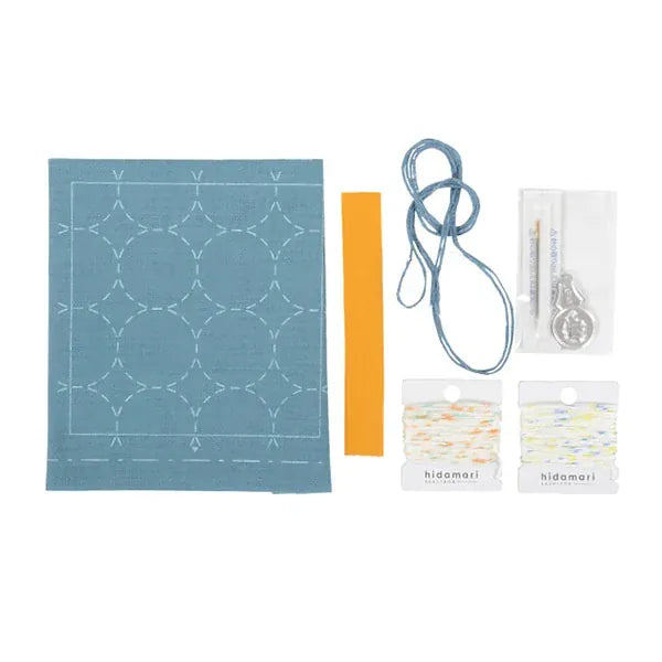 Hidamari Sashiko Coaster Kit - Teal