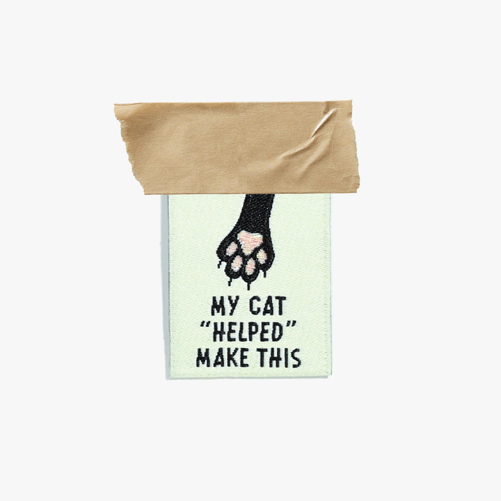 My Cat "Helped" Me Make This Woven Labels | Case of 6 units My Cat "Helped" Me Make This Woven Labels | Case of 6 units