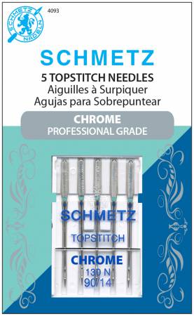 Schmetz Chrome 90/14 Topstitch Machine Needles (5 pk)