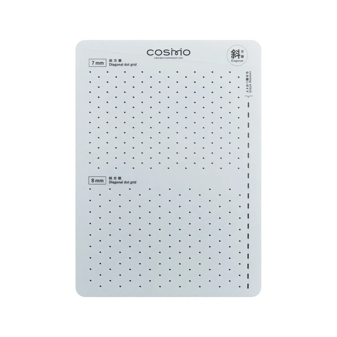 White rectangular grid with dotted pattern.