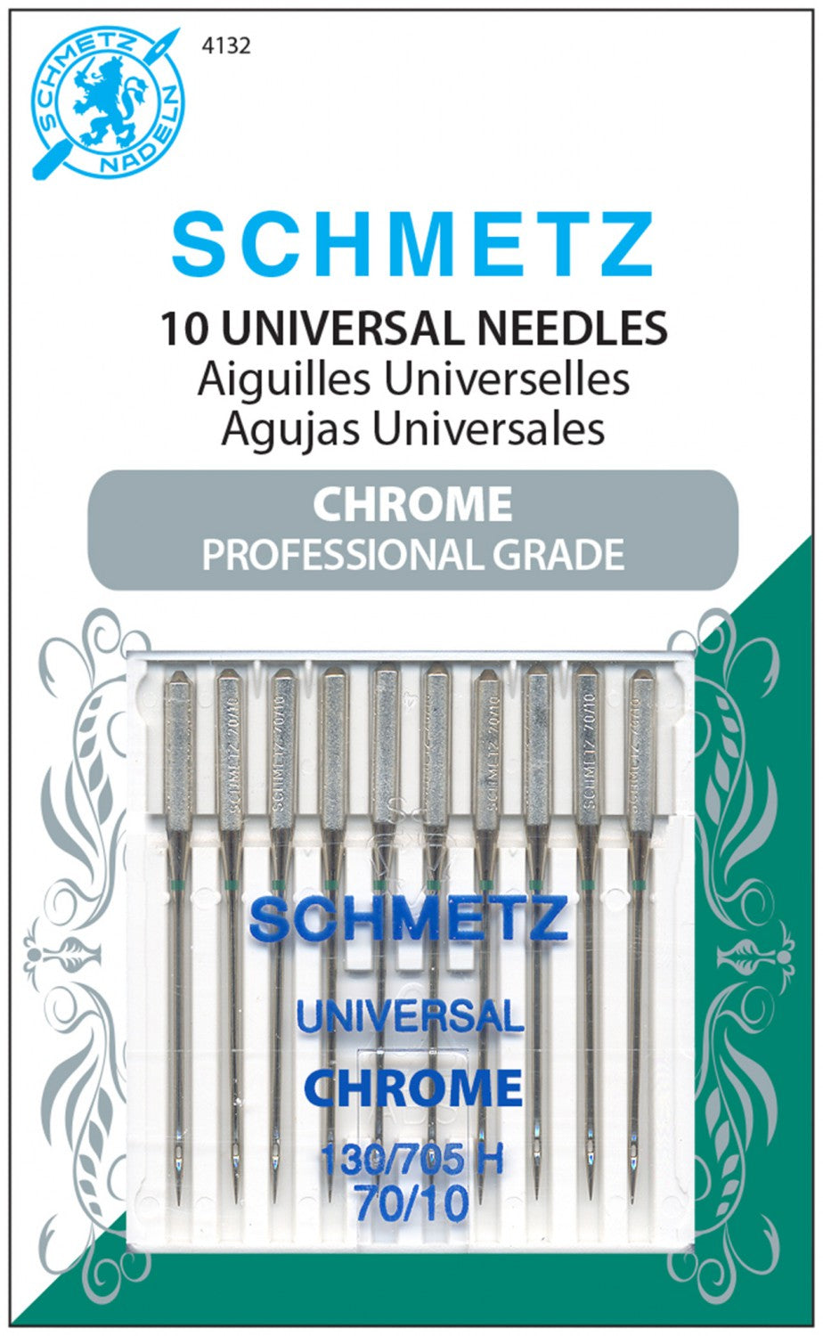 Schmetz Chrome Universal Needle, Size 70/10 (10 pcs.)