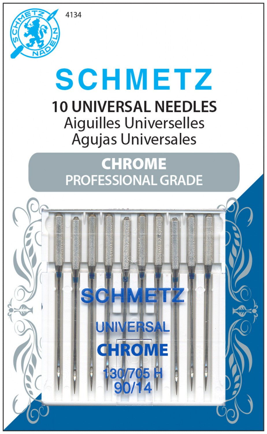 Schmetz 90/14 Universal Chrome Professional grade (10 pk)