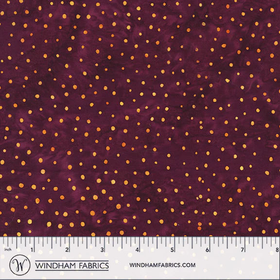 QE8: Charm Batiks By Anthology - Mini Dots, Plum