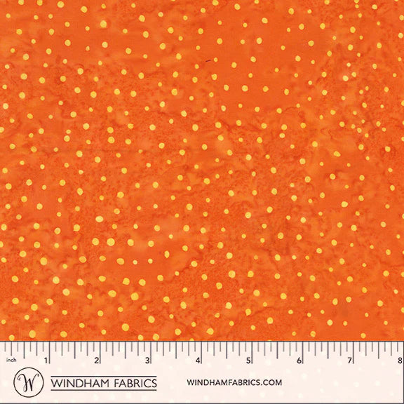 QE8: Charm Batiks By Anthology - Mini Dots, Orange
