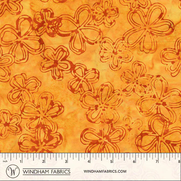QE8: Charm Batiks By Anthology - Etched Flowers, Honeycomb