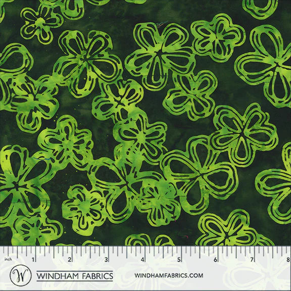 QE8: Charm Batiks By Anthology - Etched Flowers, Jungle