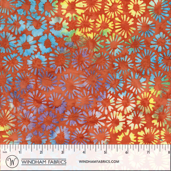 QE8: Charm Batiks By Anthology - Sliced Circles, Peach