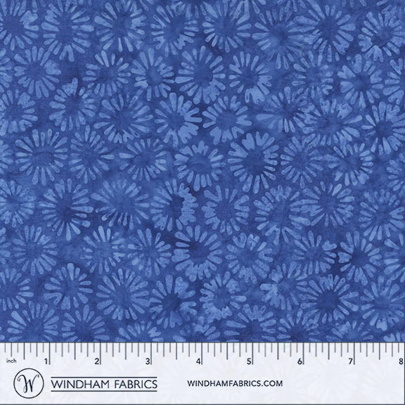 QE8: Charm Batiks By Anthology - Sliced Circles, Blue