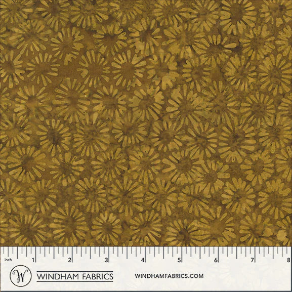 QE8: Charm Batiks By Anthology - Sliced Circles, Brown