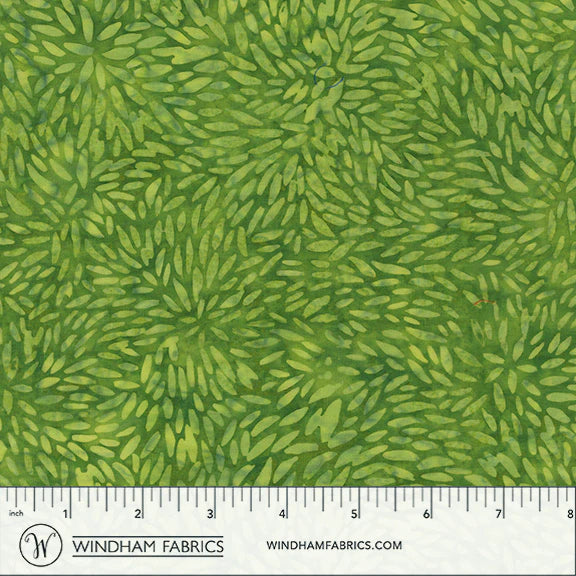 QE8: Charm Batiks By Anthology - Tiny Leaves, Grass