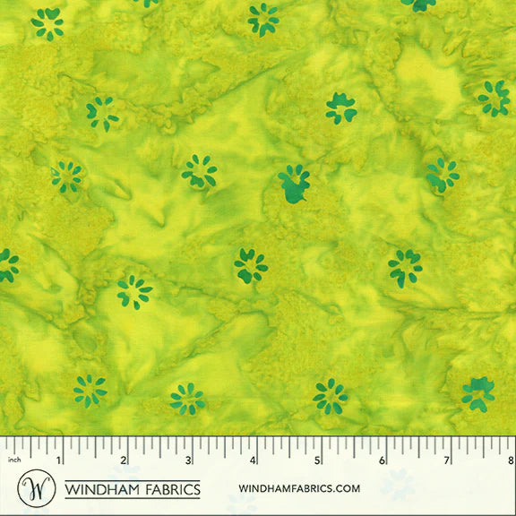 QE8: Charm Batiks By Anthology - Buds, Green