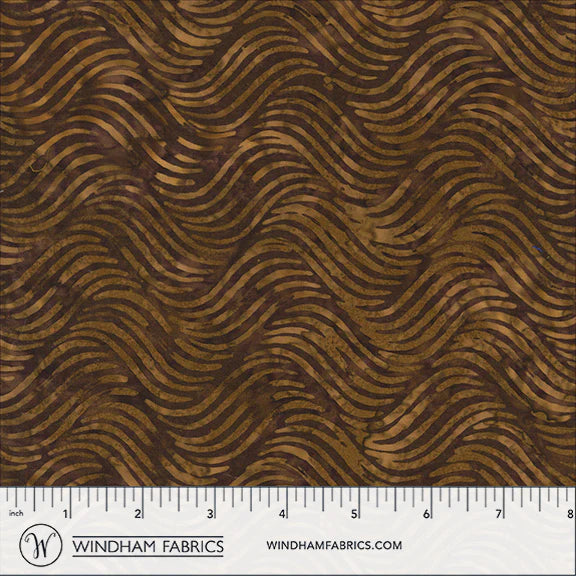 QE8: Charm Batiks By Anthology - Waves, Chocolate