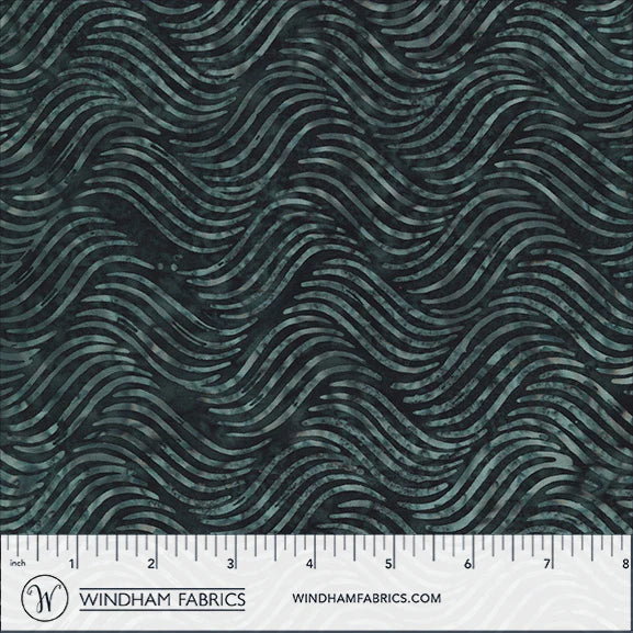 QE8: Charm Batiks By Anthology - Waves, Onyx