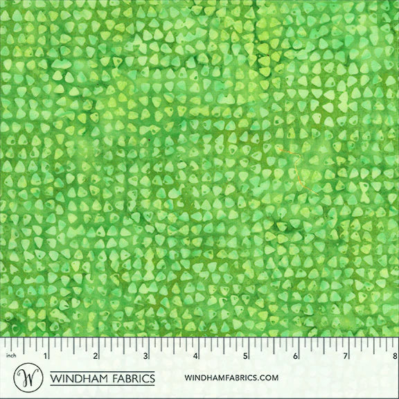 QE8: Charm Batiks By Anthology - Pebbles, Lime