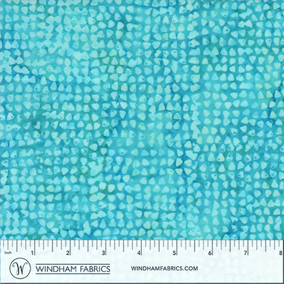 QE8: Charm Batiks By Anthology - Pebbles, Aqua