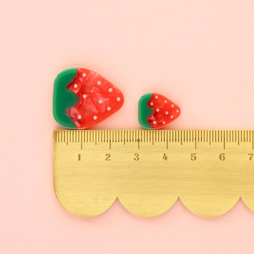 Strawberry Large 1" Buttons by Sarah Hearts, 6pcs