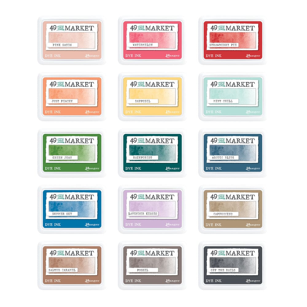 49 Market Dye Ink Pads - Set of 15