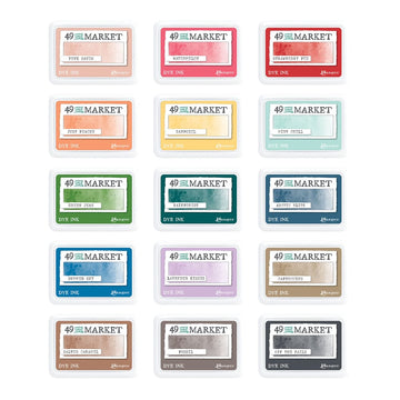 49 Market Dye Ink Pads - Set of 15