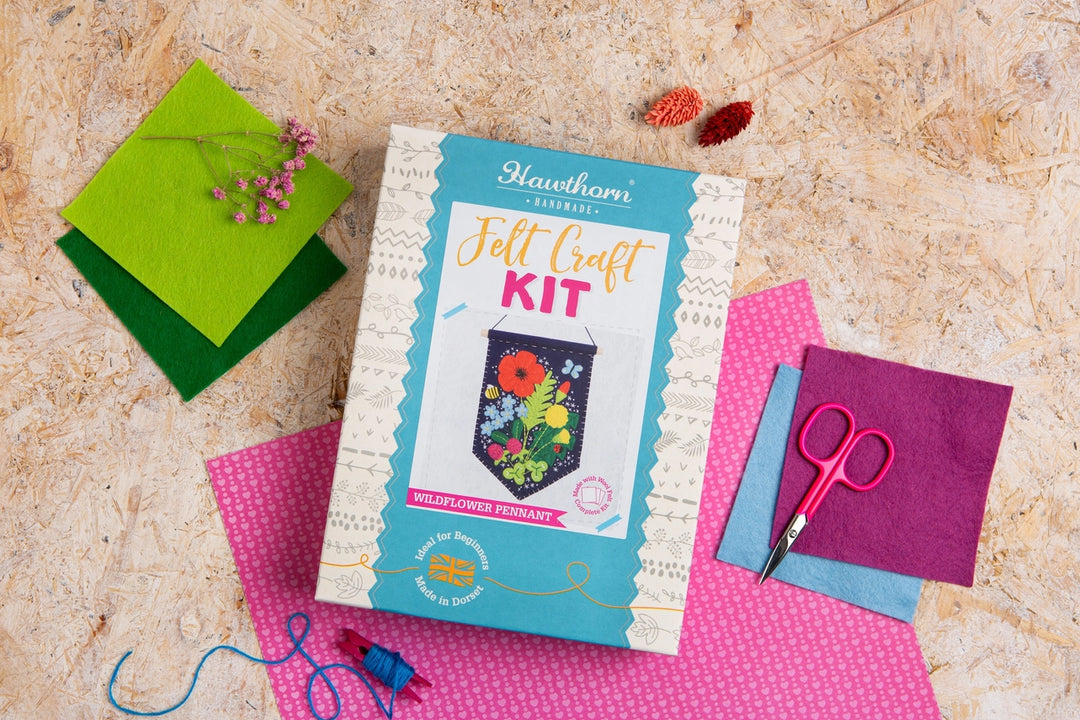 Wildflower Pennant Felt Craft Kit by Hawthorn Handmade