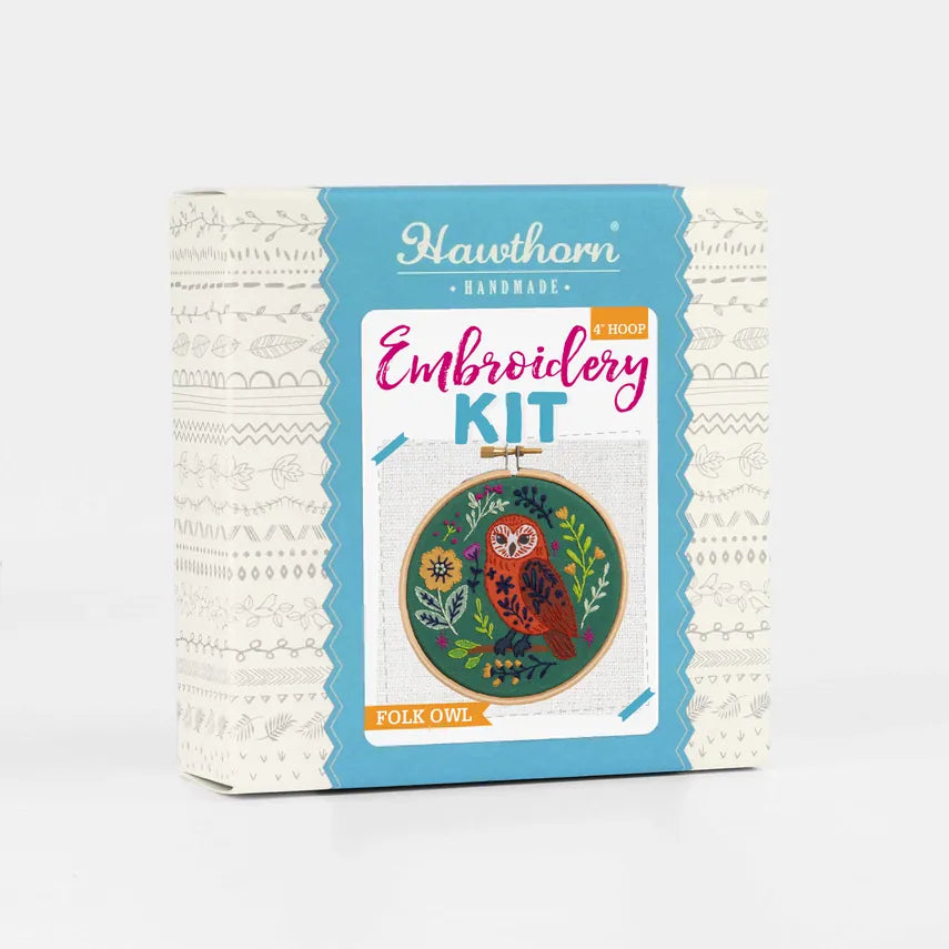 Folk Owl Mini Embroidery Kit by Hawthorn Handmade
