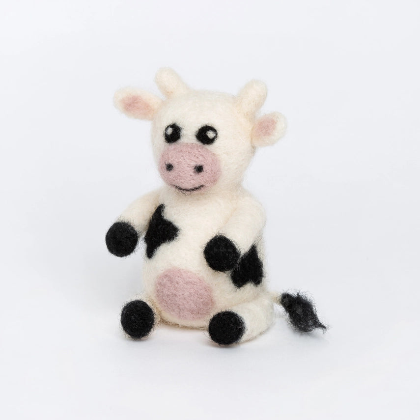 Cow Mini Needle Felting Kit by Hawthorn Handmade
