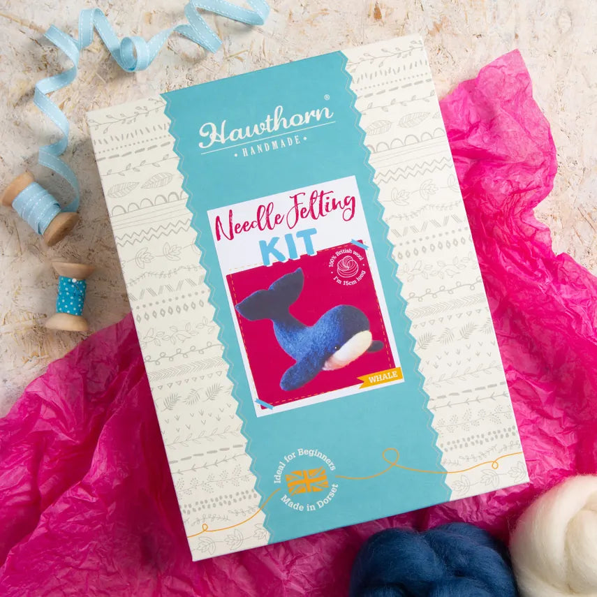 Whale Needle Felting Kit by Hawthorn Handmade