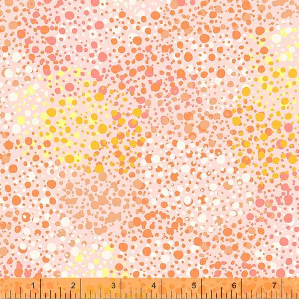 Splatter Dots in Peach 108" WIDEBACK
