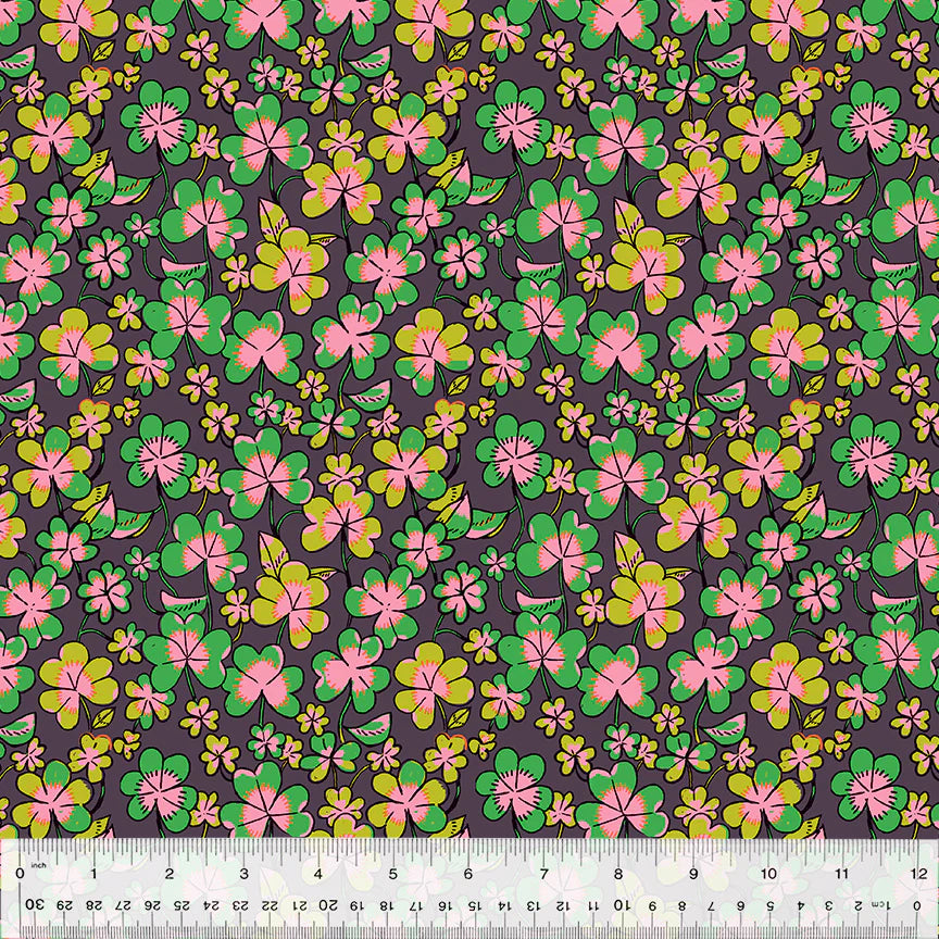 Forestburgh by Heather Ross - Clover, Eggplant