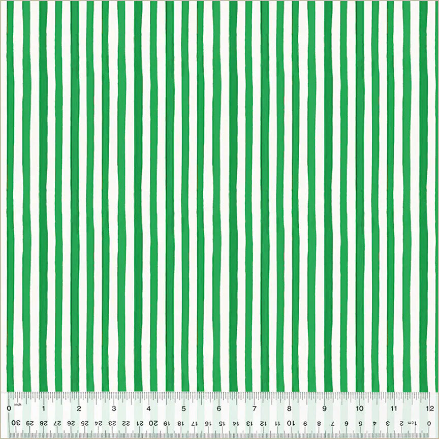 Christmas Village - Festive Stripe, Green | Artistic Artifacts