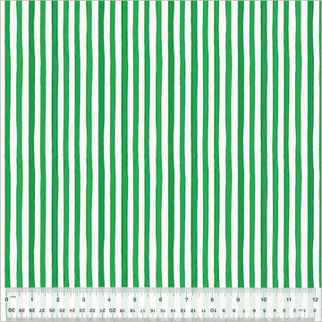 Christmas Village - Festive Stripe, Green | Artistic Artifacts