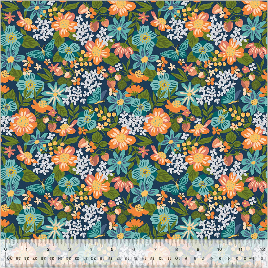 Orchard & Grove - Orchard Floral, Navy Jersey Knit