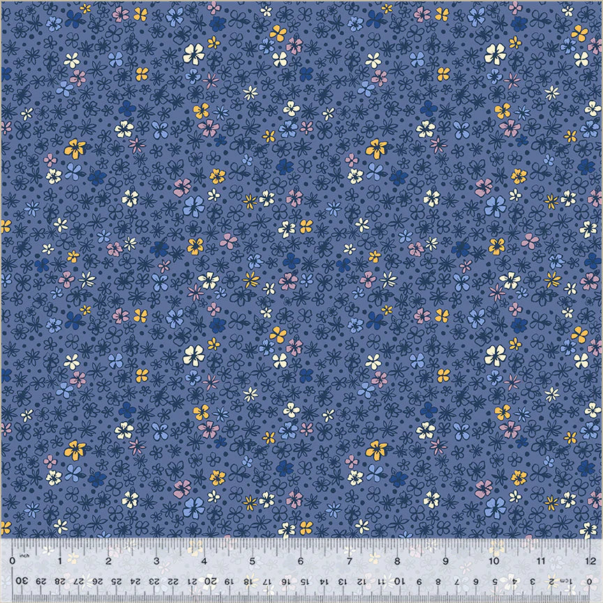 Orchard & Grove - Little Blossom, Blue Jay Jersey Knit