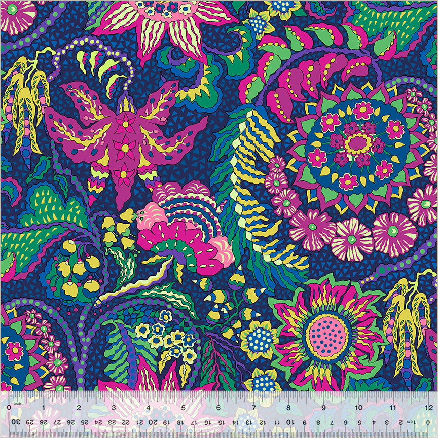 Botanica COTTON LAWN - Botanica in Indigo by Sally Kelly